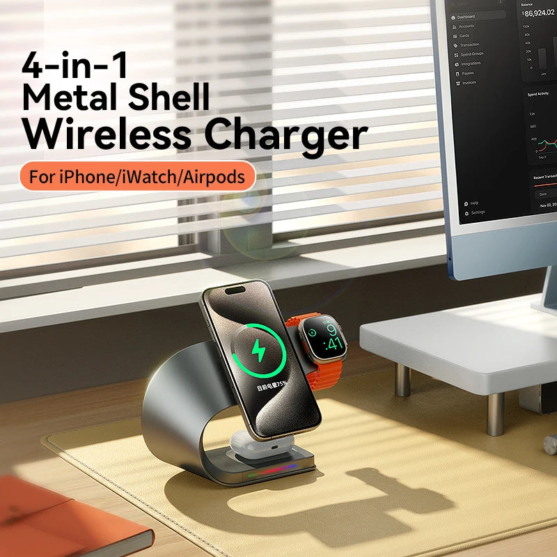 3-in-1 Magnetic Wireless Charging Station