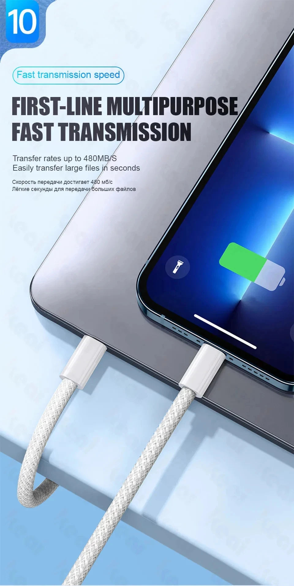 60W USB C Phone Cable For iPhone 16 | 15 | 17 Pro Max | 17 Air Plus Fast Charging Type-C