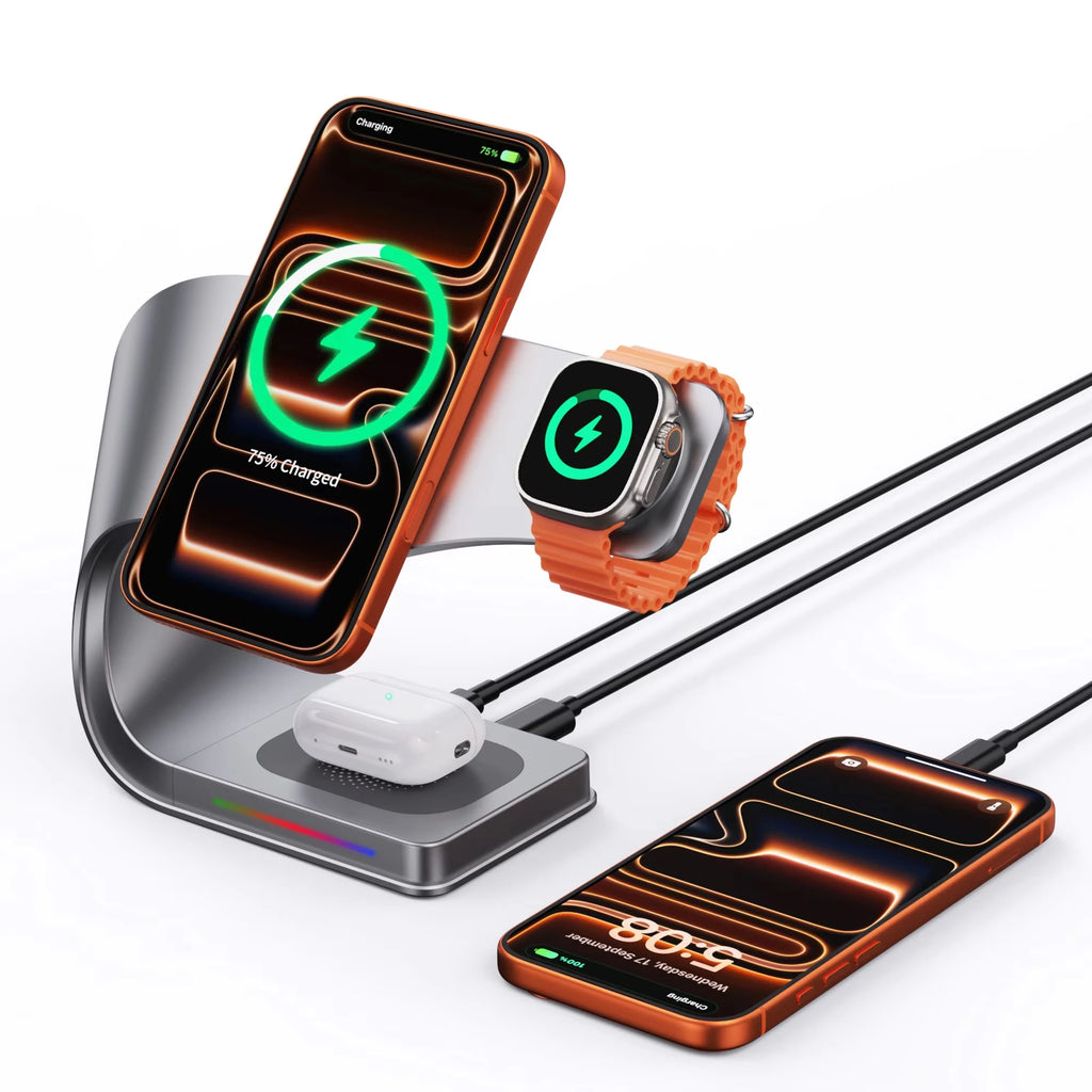 3-in-1 Magnetic Wireless Charging Station