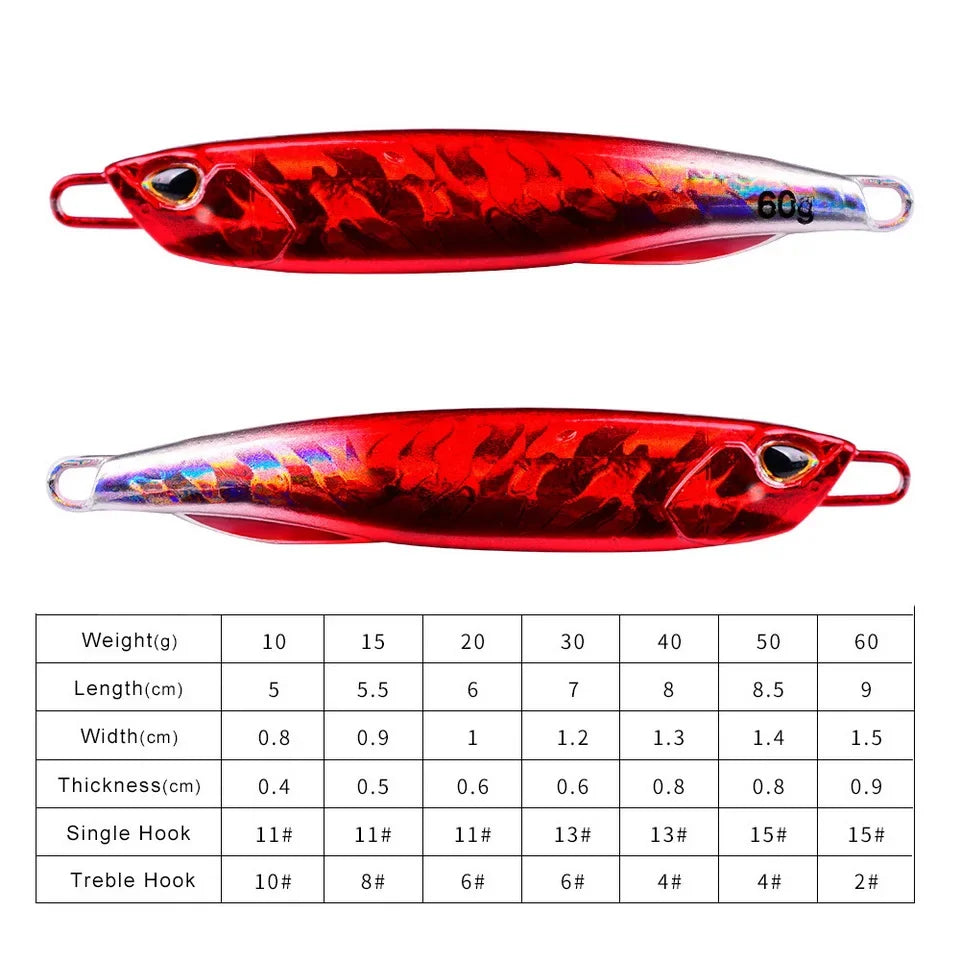 Metal Jig Fishing Lure 10g | 15g | 20g | 30g | 60g