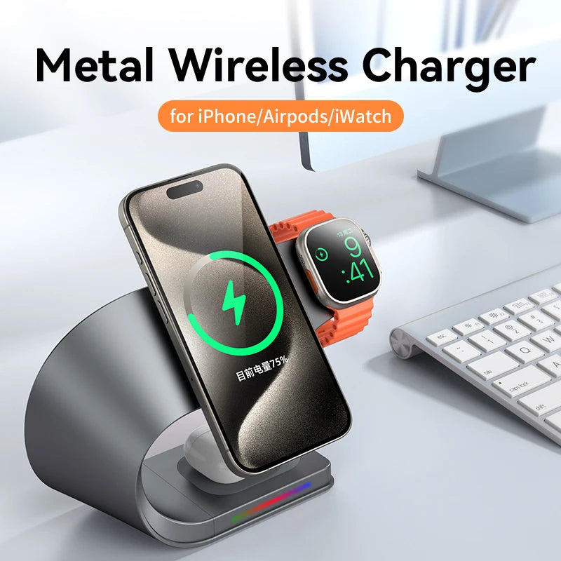 3-in-1 Magnetic Wireless Charging Station