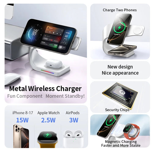 3-in-1 Magnetic Wireless Charging Station